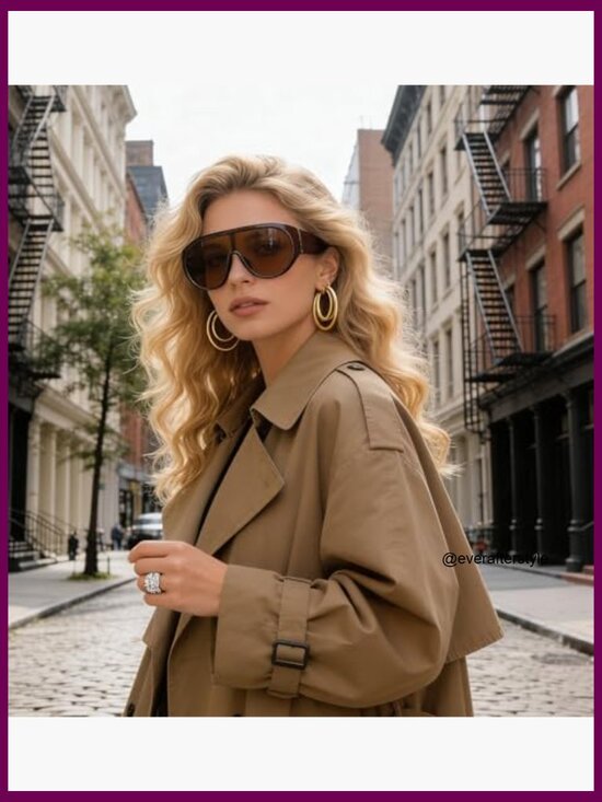 Trendy Oversized Sunglasses with UV400 Lens Protection main image 7